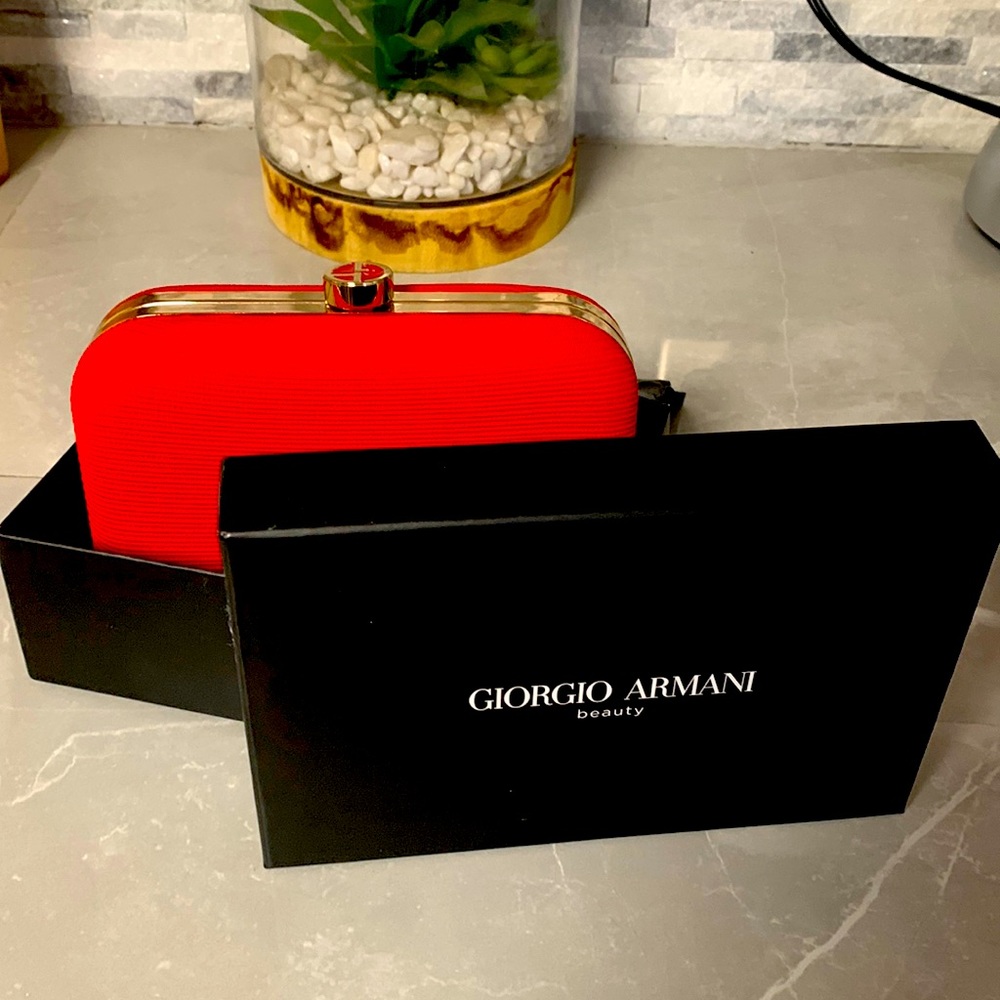 New Giorgio Armani Red clutch